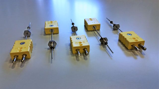 Termocoppia Tipo K con raccordo scorrevole e connettore